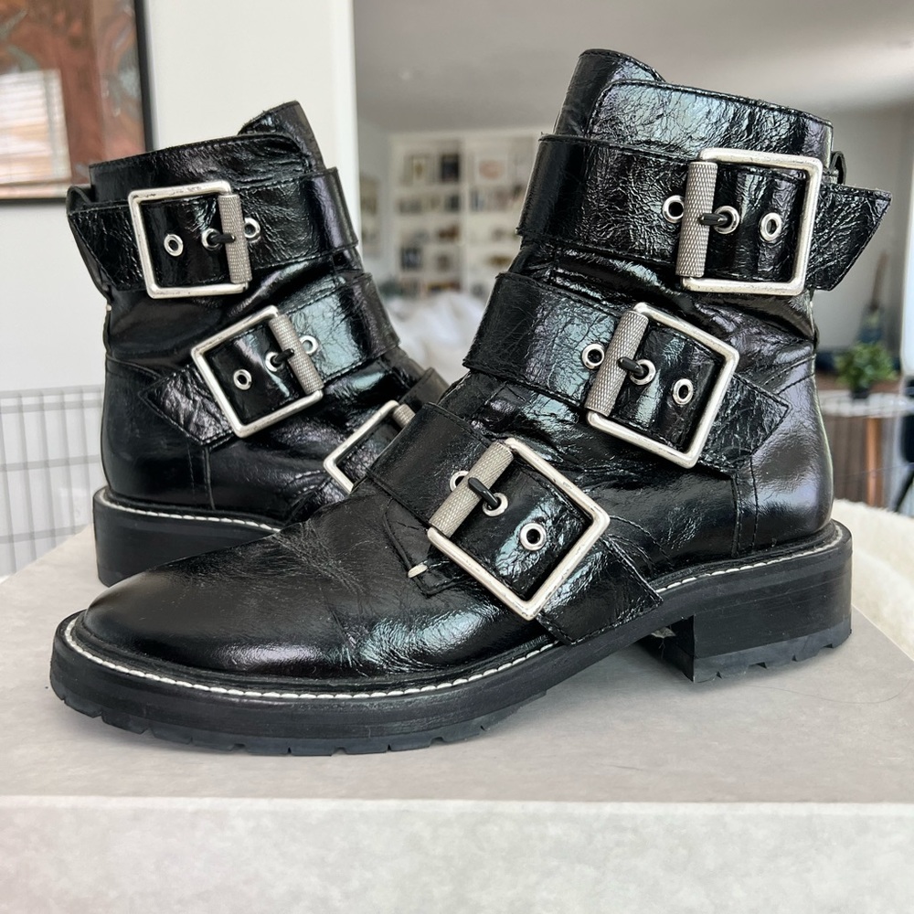 Rag and bone Black Leather Ankle Boots